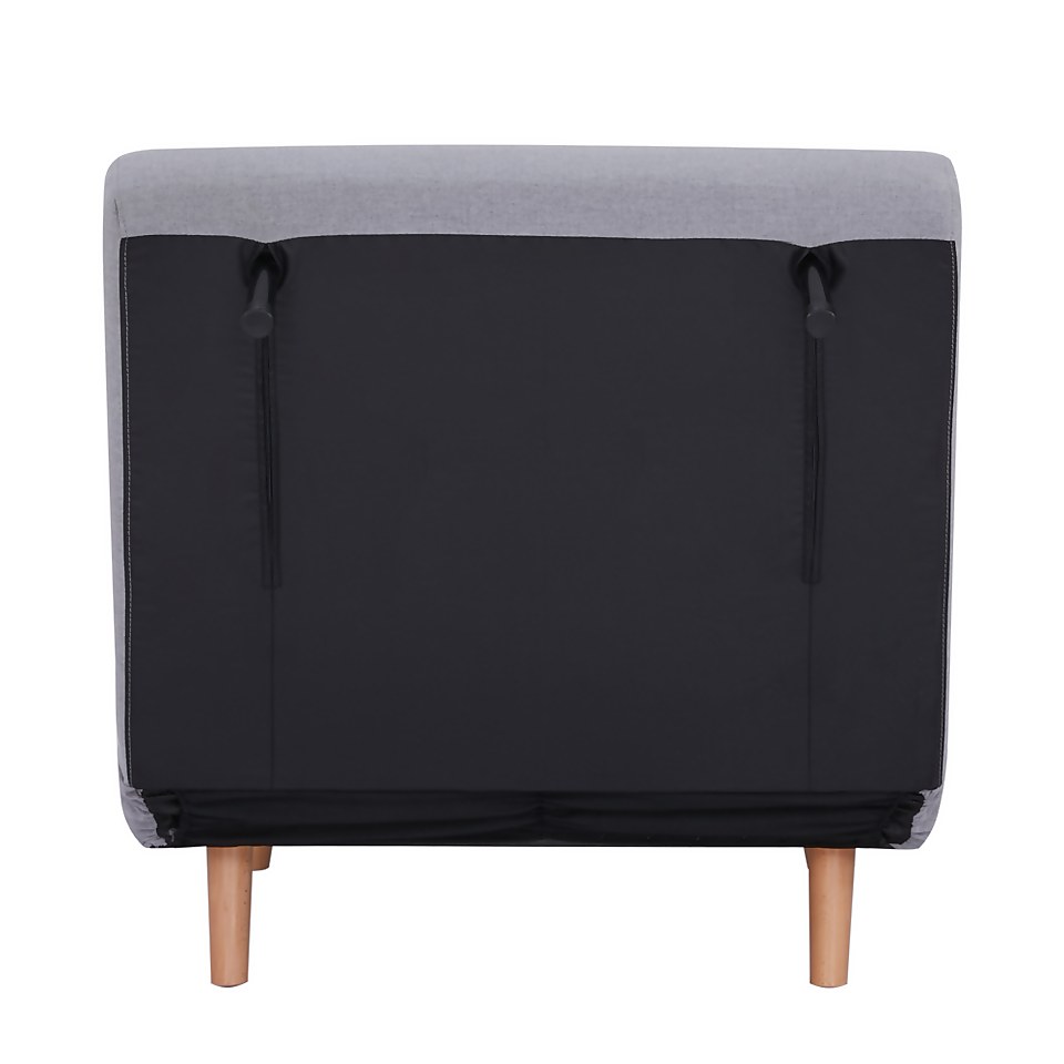 Freya Folding Chair Bed Grey Homebase