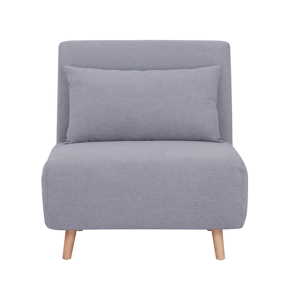 Freya Folding Chair Bed Grey Homebase