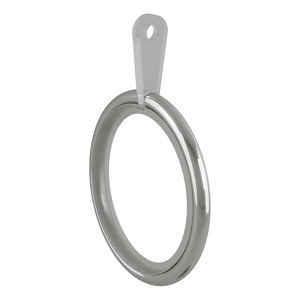 Curtain Rings (Pack Of 10) -  Silver Polished