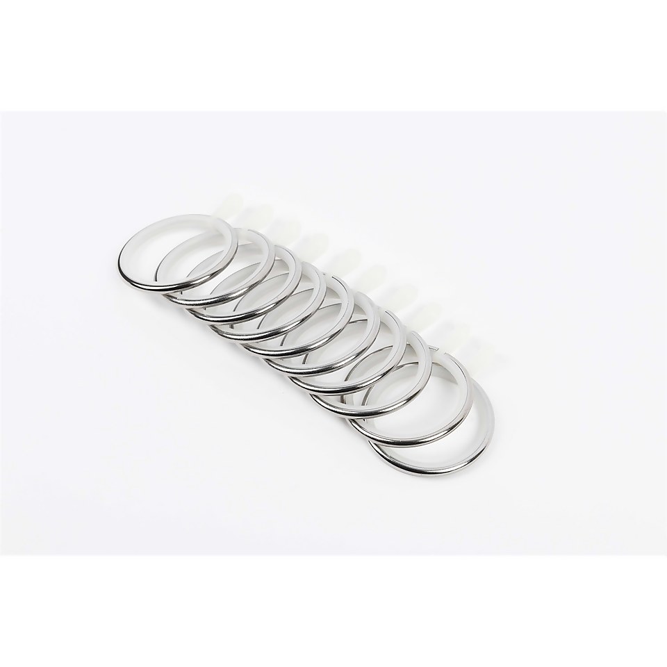 Curtain Rings (Pack Of 10) -  Silver Polished