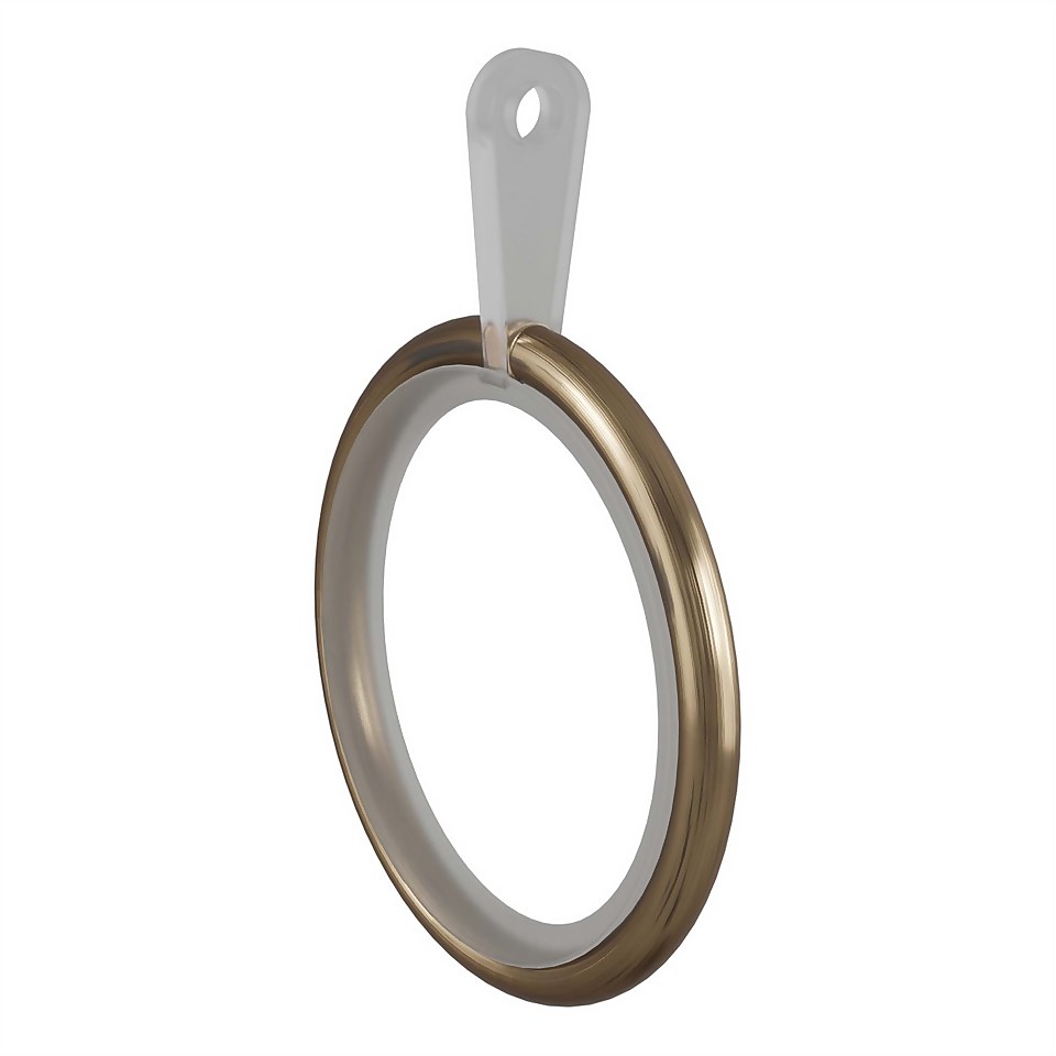 Curtain Rings (Pack Of 10) -  Antique Brass