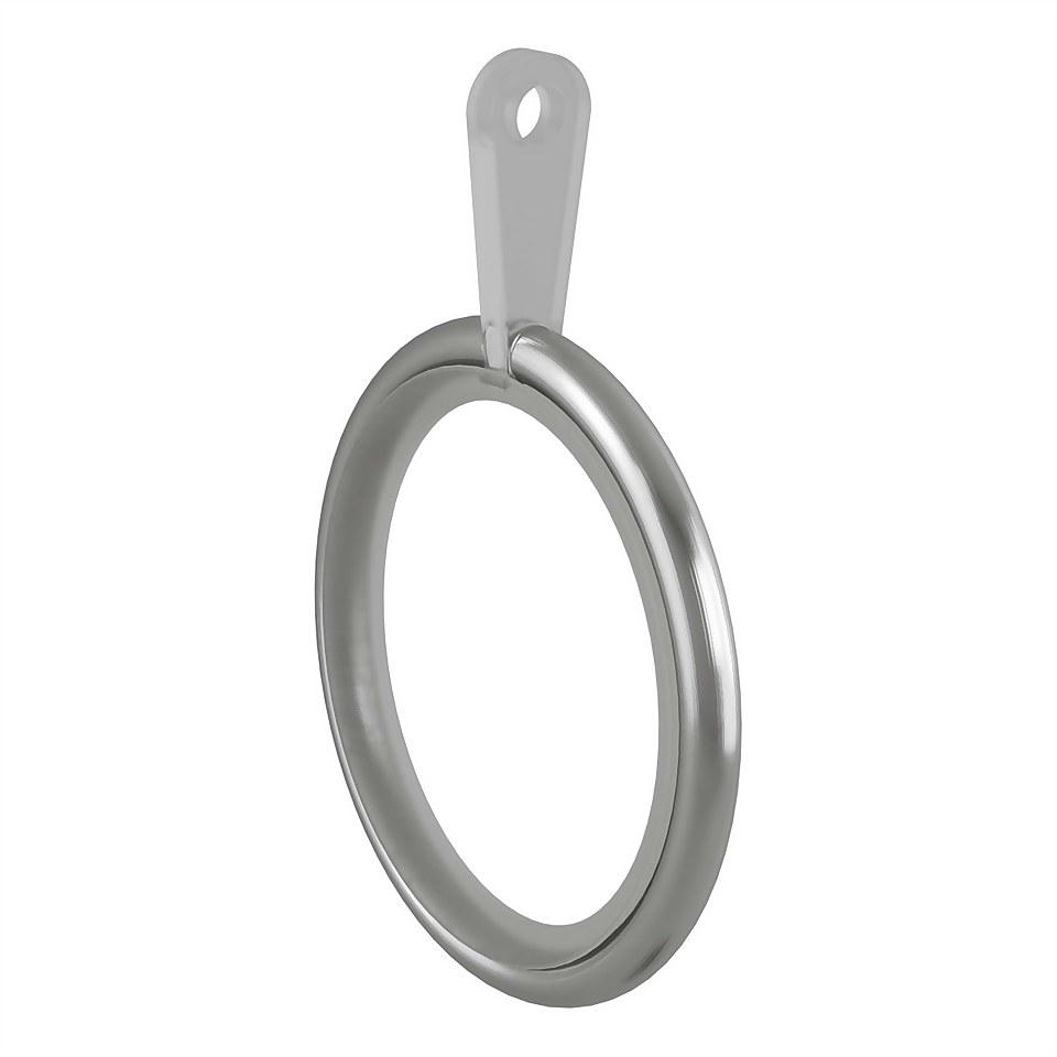 Curtain Rings (Pack Of 10) -  Silver Brushed