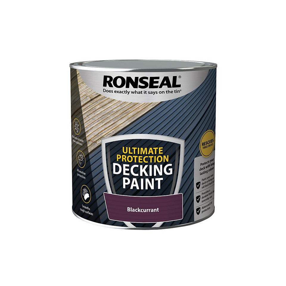 Ronseal Ultimate Protection Decking Paint Blackcurrant - 2.5L