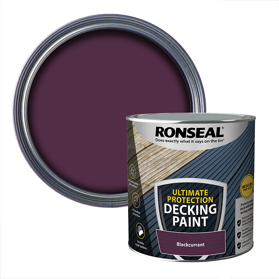 Ronseal Ultimate Protection Decking Paint Blackcurrant - 2.5L