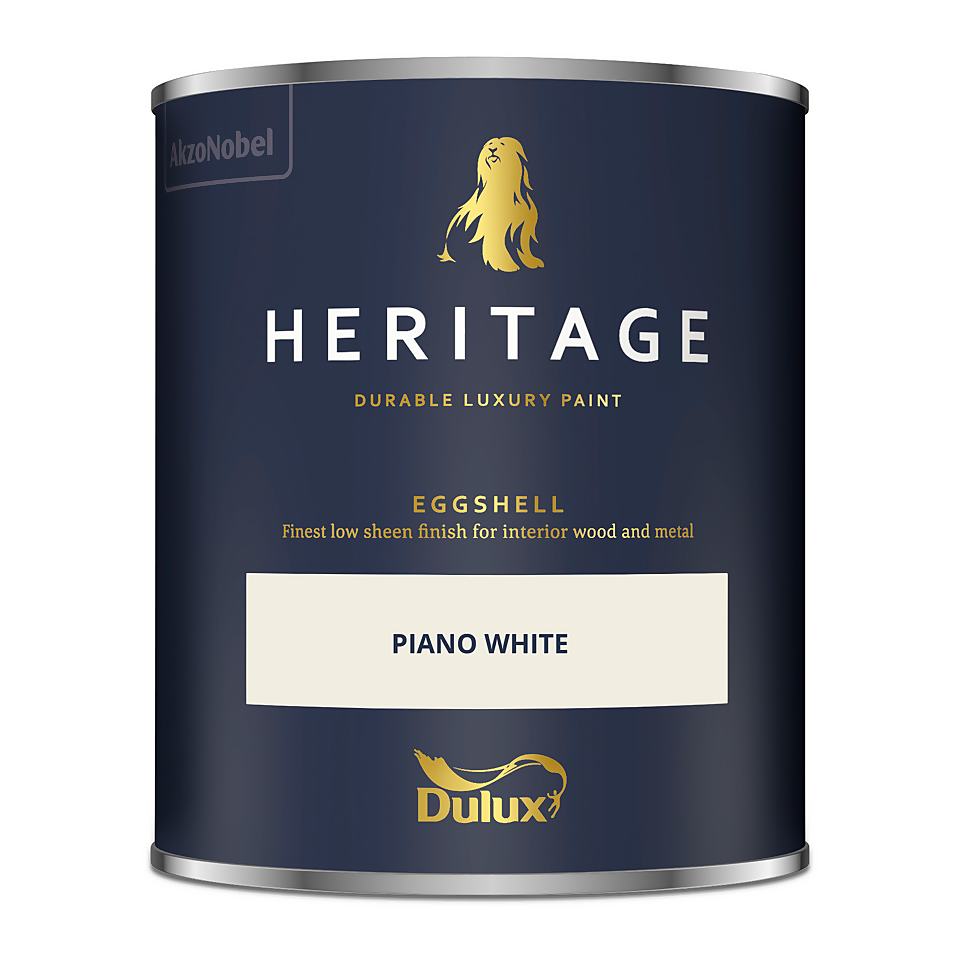 Dulux Heritage Eggshell Paint Piano White - 750ml