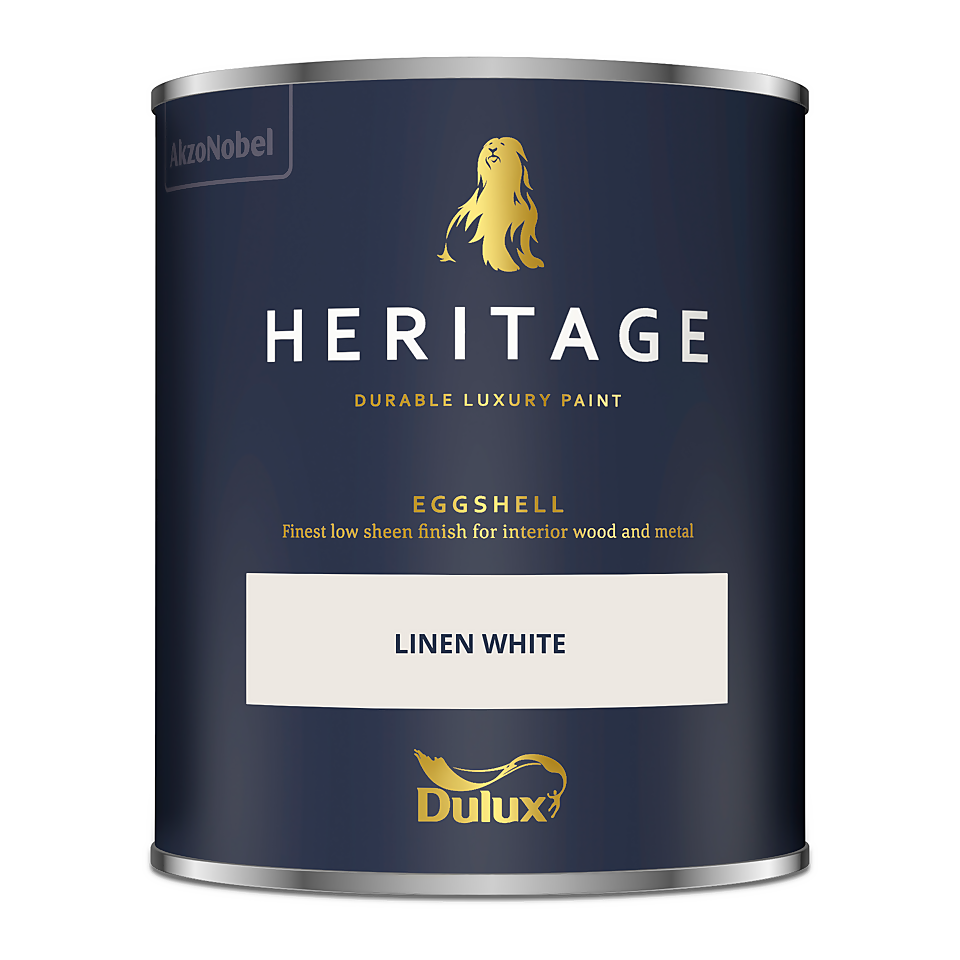 Dulux Heritage Eggshell Paint Linen White - 750ml