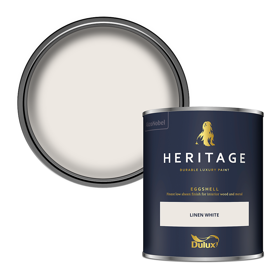 Dulux Heritage Eggshell Paint Linen White - 750ml