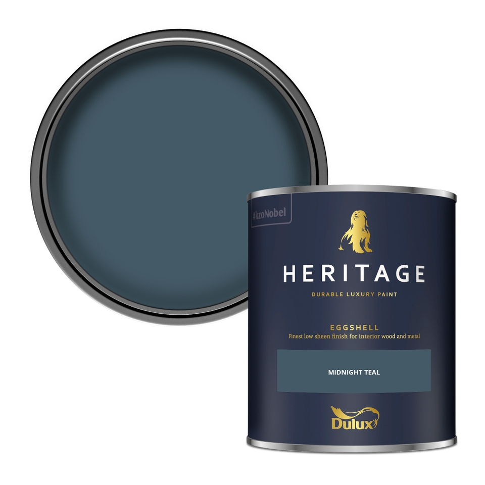 Dulux Heritage Eggshell Paint Midnight Teal 750ml Homebase