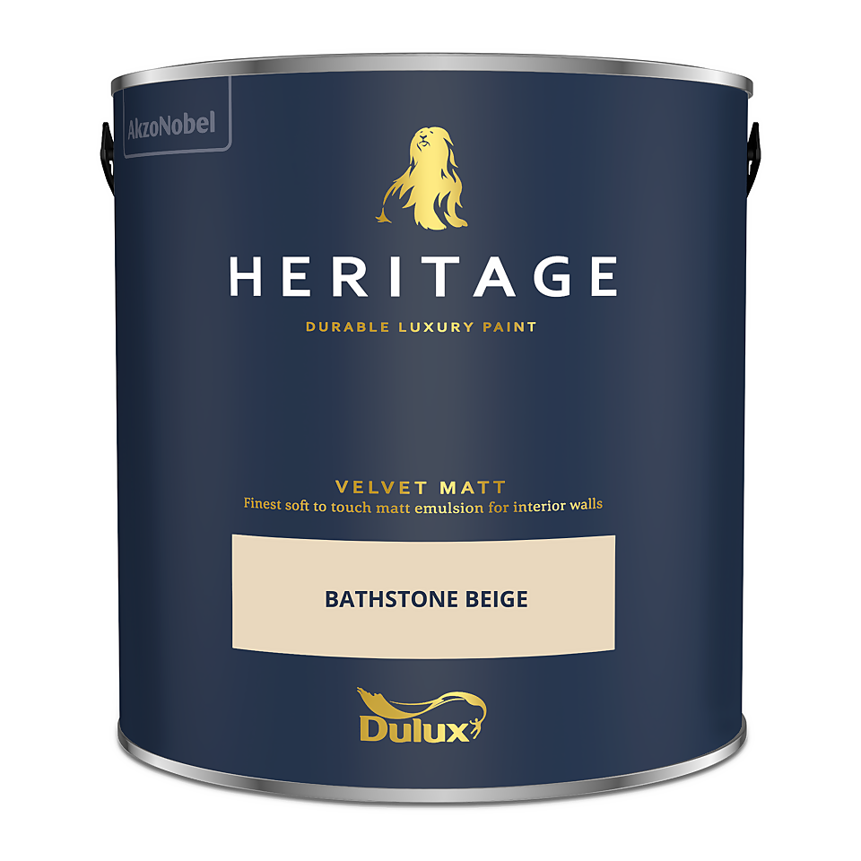Dulux Heritage Matt Emulsion Paint Bathstone Beige - 2.5L