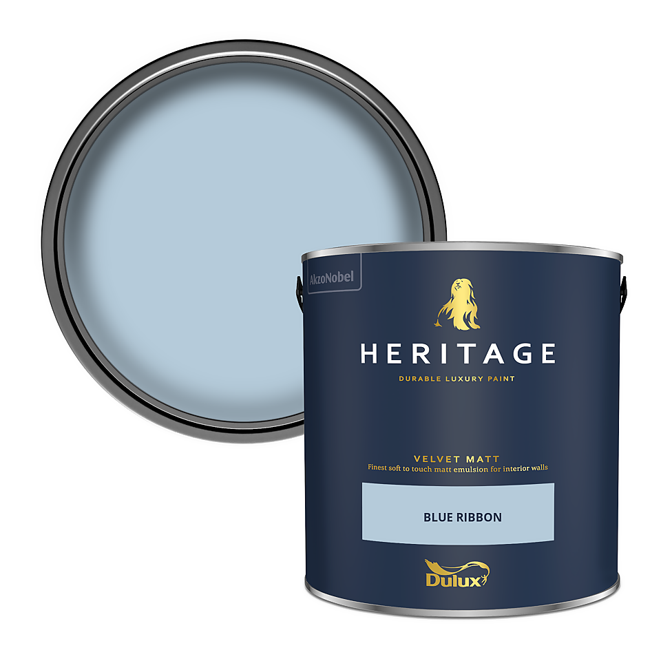 Dulux Heritage Matt Emulsion Paint Blue Ribbon - 2.5L
