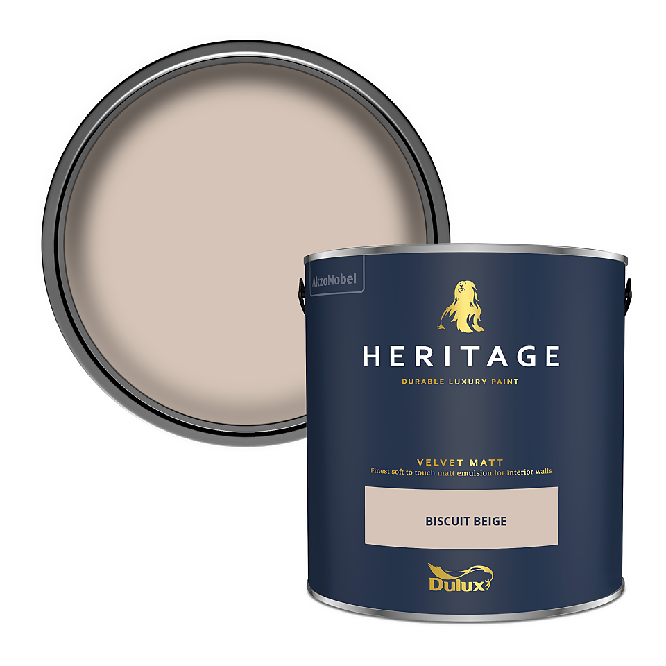 Dulux Heritage Matt Emulsion Paint Biscuit Beige - 2.5L