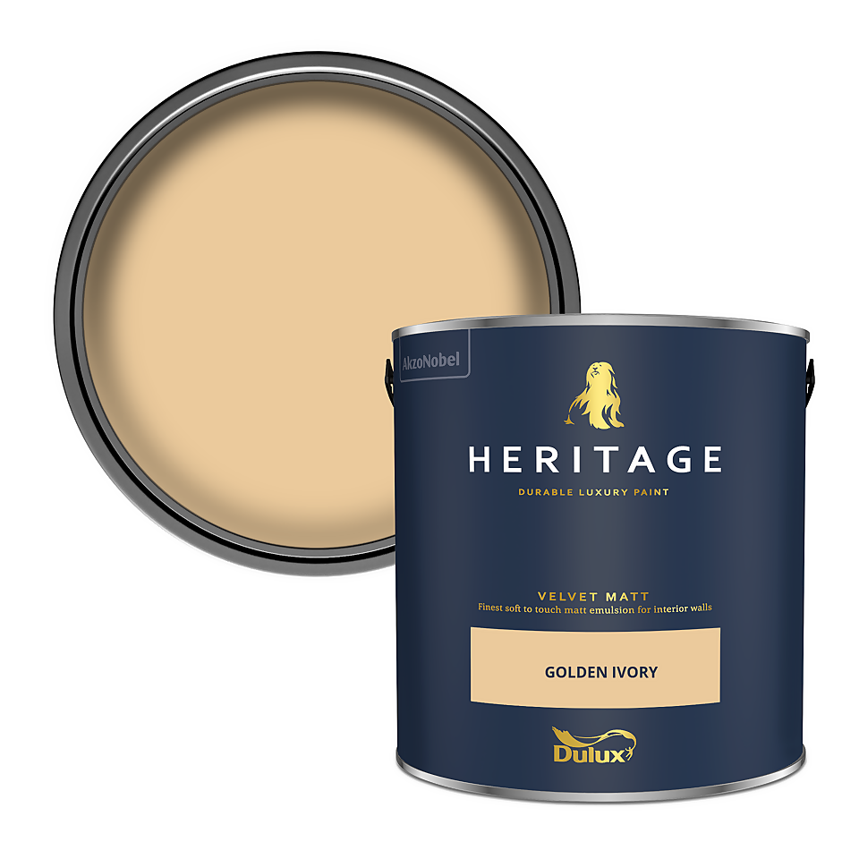 Dulux Heritage Matt Emulsion Paint Golden Ivory - 2.5L