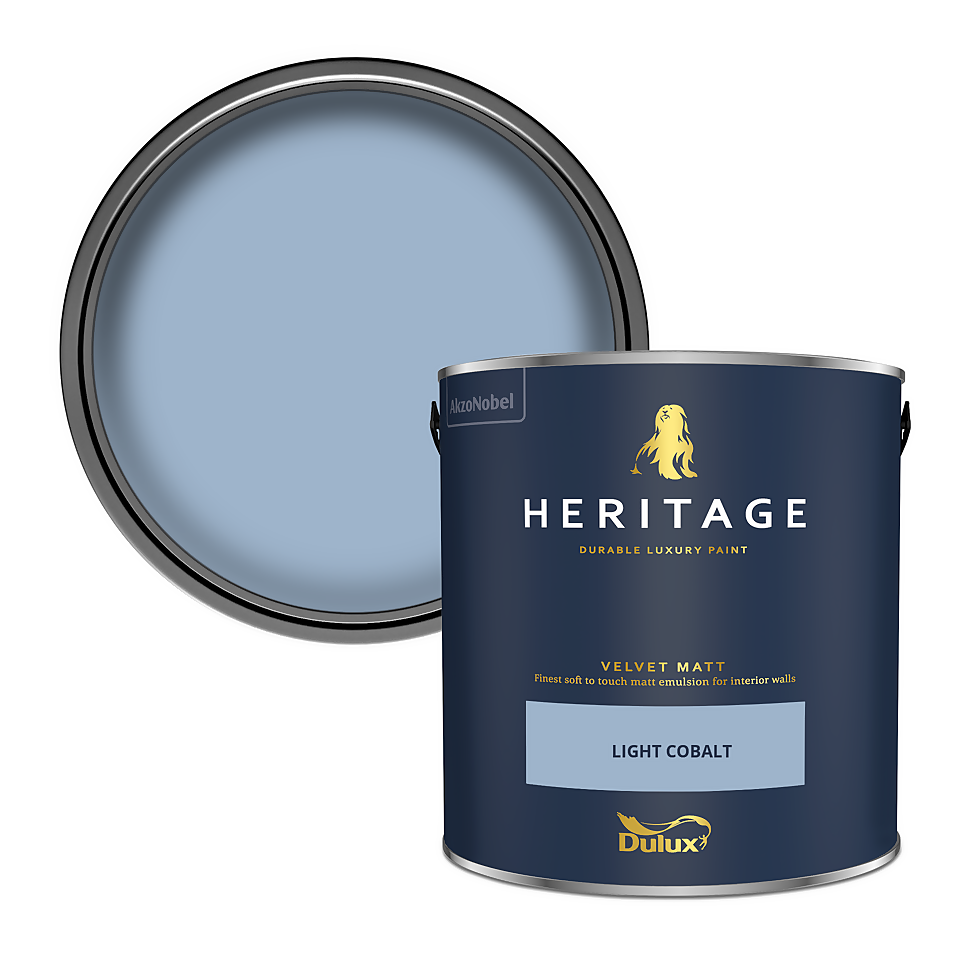 Dulux Heritage Matt Emulsion Paint Light Cobalt - 2.5L