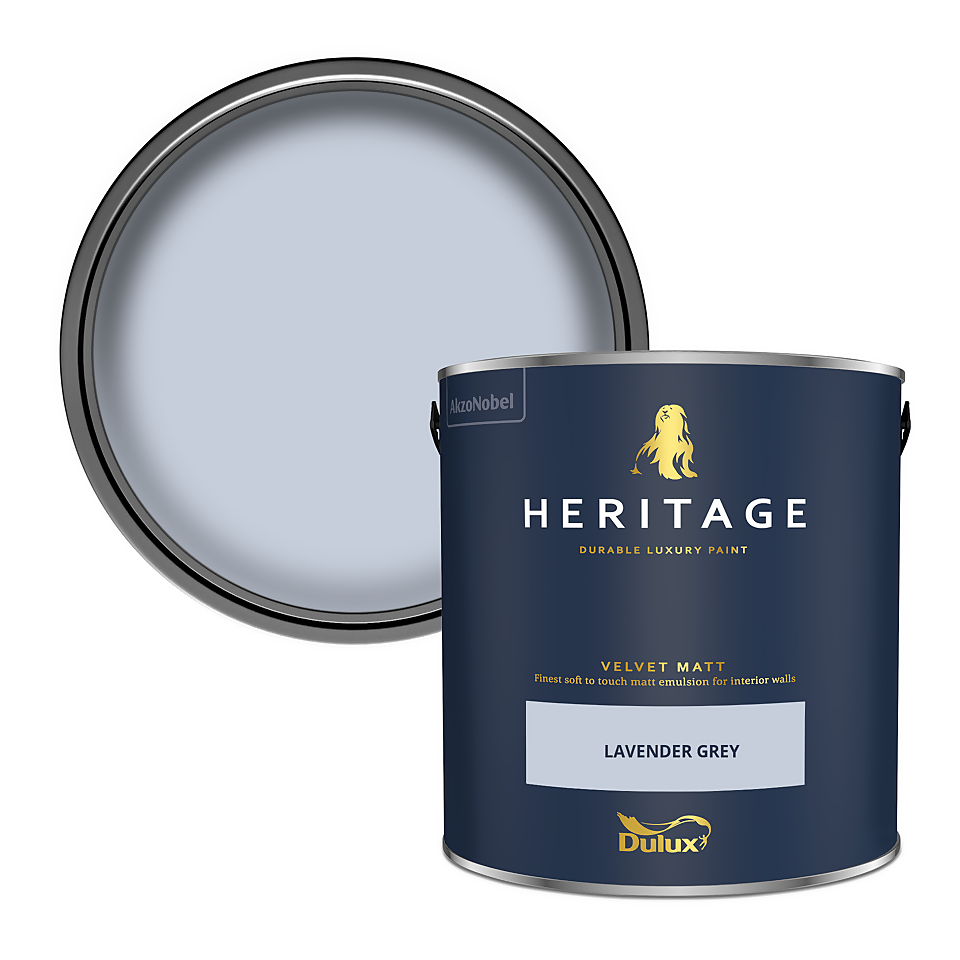 Dulux Heritage Matt Emulsion Paint Lavender Grey - 2.5L