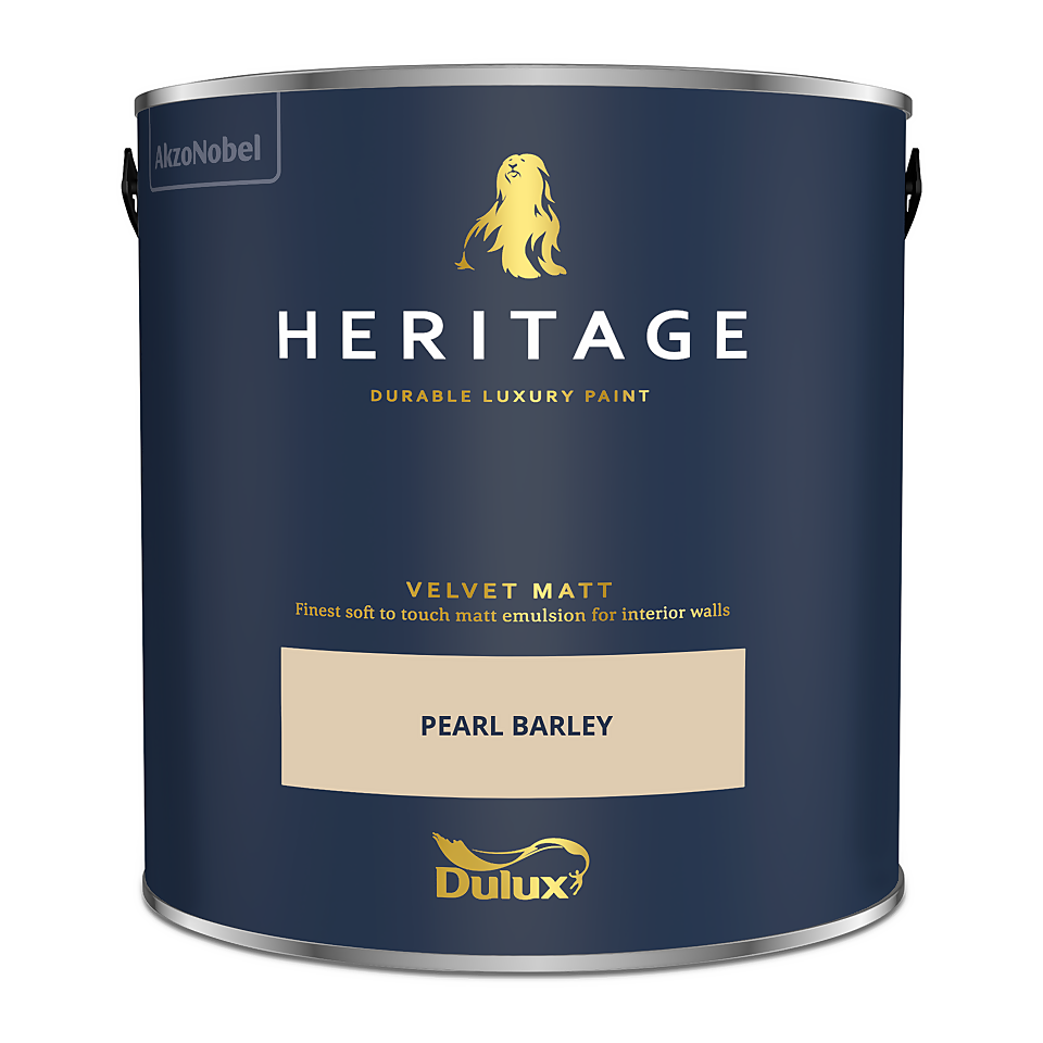 Dulux Heritage Matt Emulsion Paint Pearl Barley - 2.5L