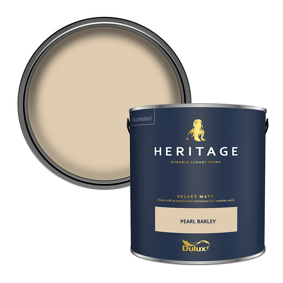 Dulux Heritage Matt Emulsion Paint Pearl Barley - 2.5L