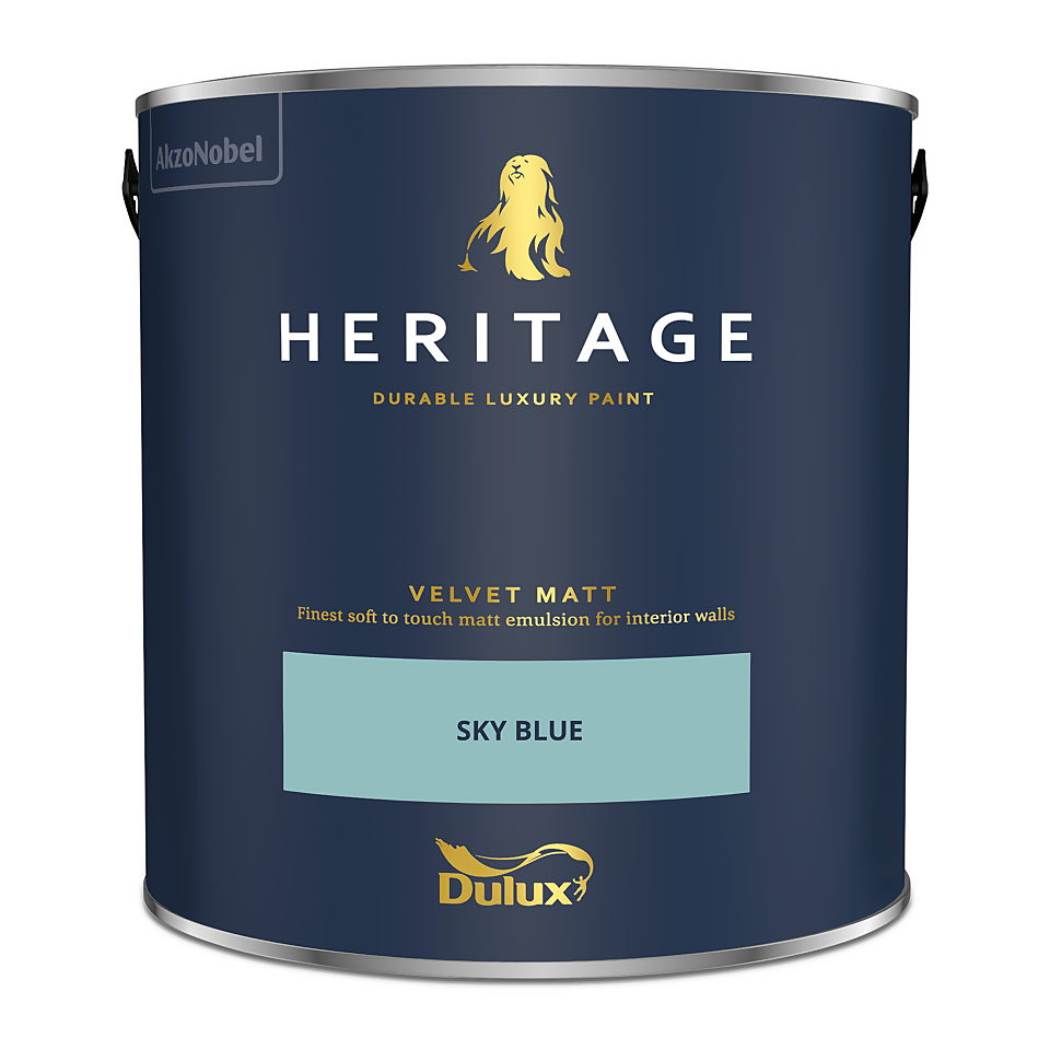 Dulux Heritage Matt Emulsion Paint Sky Blue - 2.5L