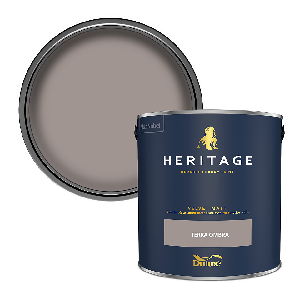 Dulux Heritage Matt Emulsion Paint Terra Ombra - 2.5L