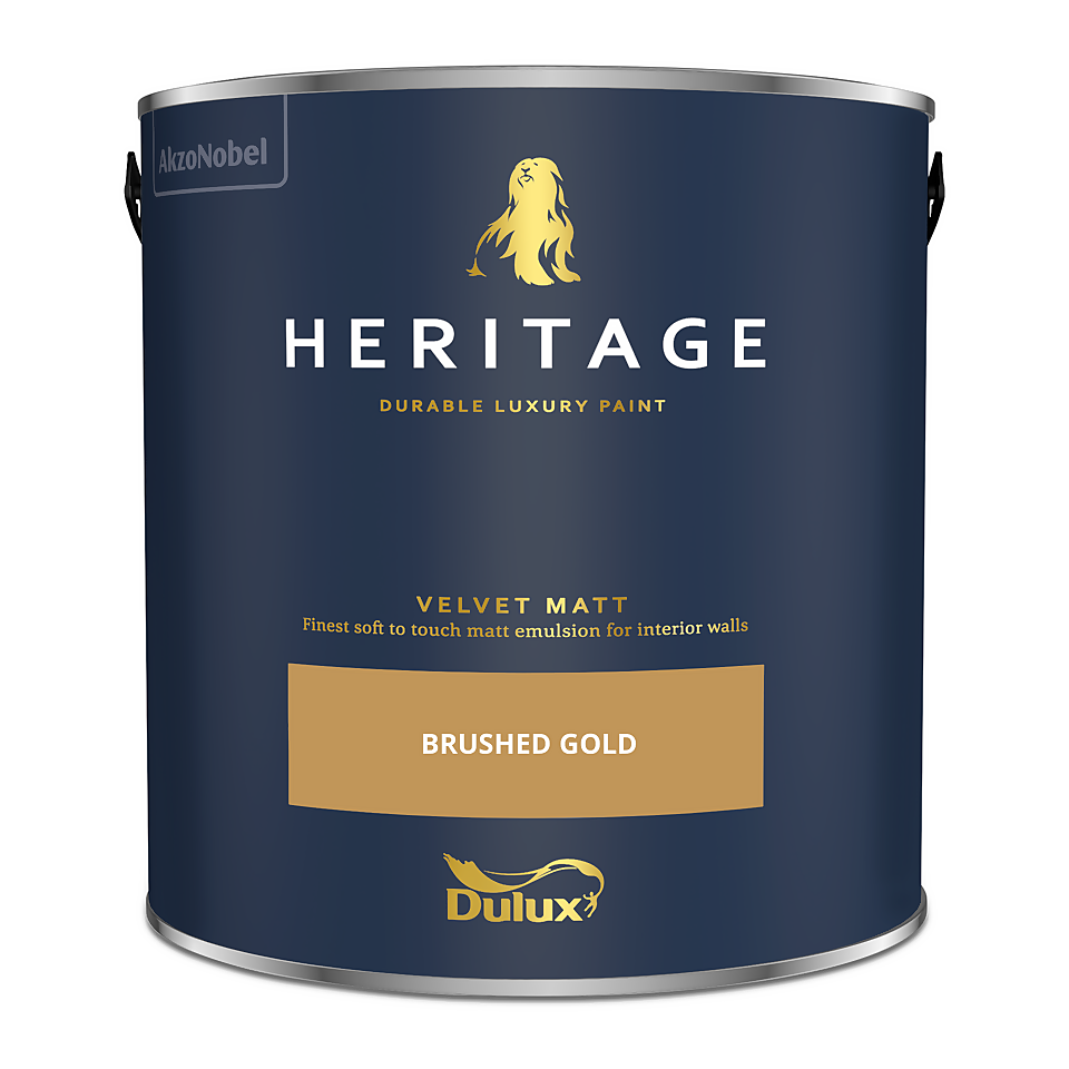 Dulux Heritage Matt Emulsion Paint Brushed Gold - 2.5L