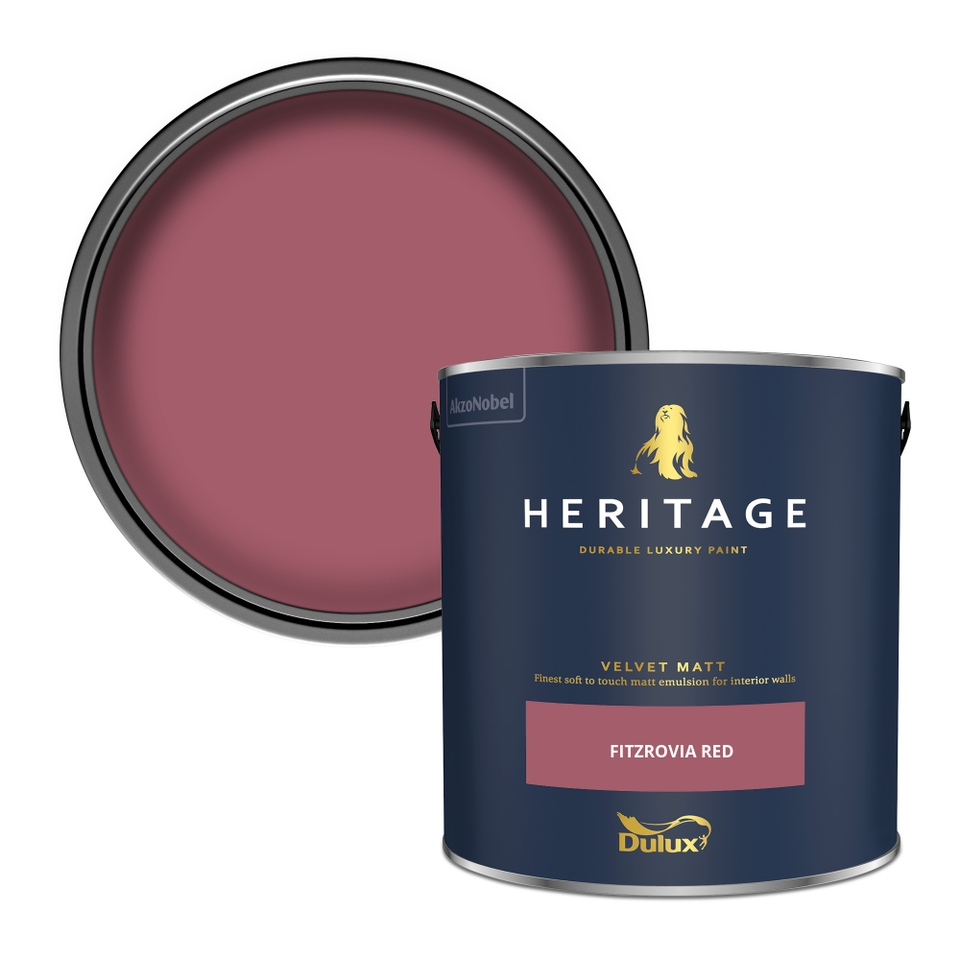 Dulux Heritage Matt Emulsion Paint Fitzrovia Red - 2.5L