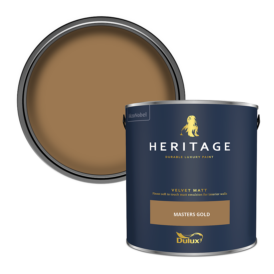Dulux Heritage Matt Emulsion Paint Masters Gold - 2.5L