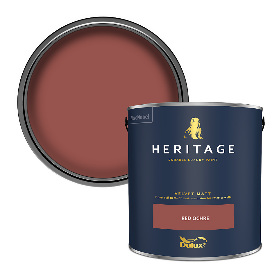 Dulux Heritage Matt Emulsion Paint Red Ochre - 2.5L