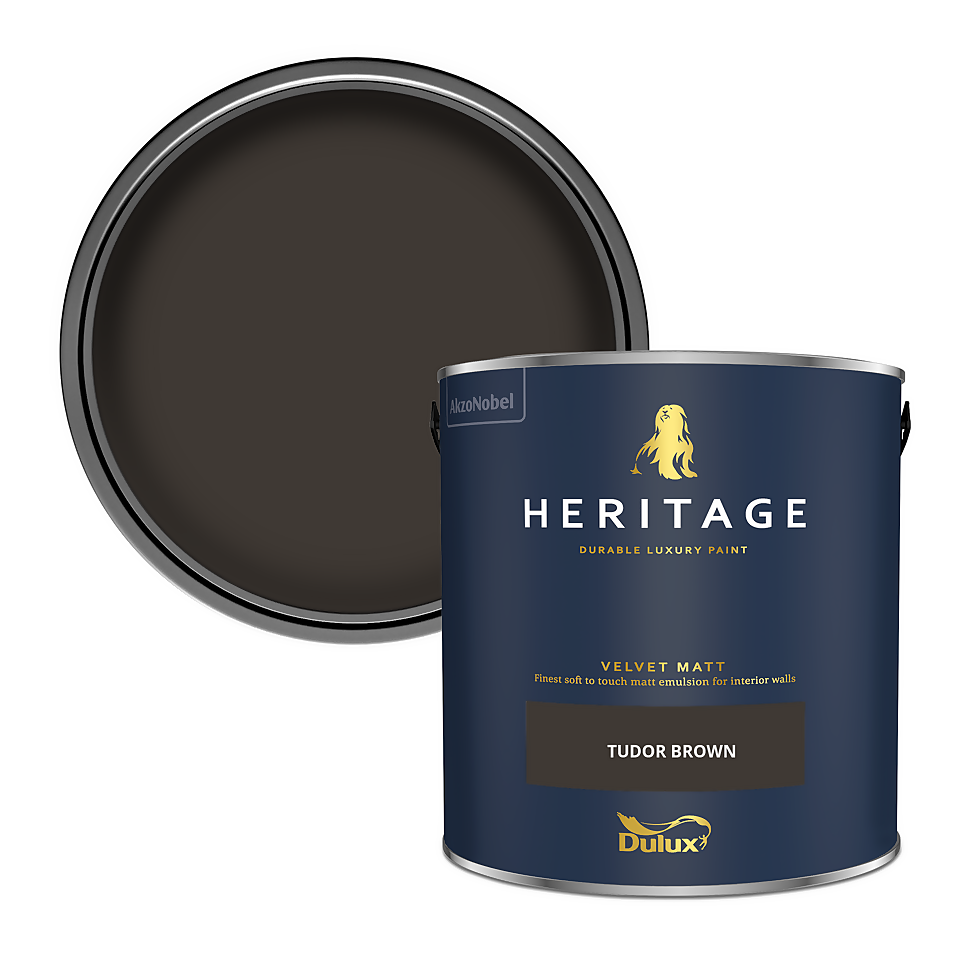 Dulux Heritage Matt Emulsion Paint Tudor Brown - 2.5L