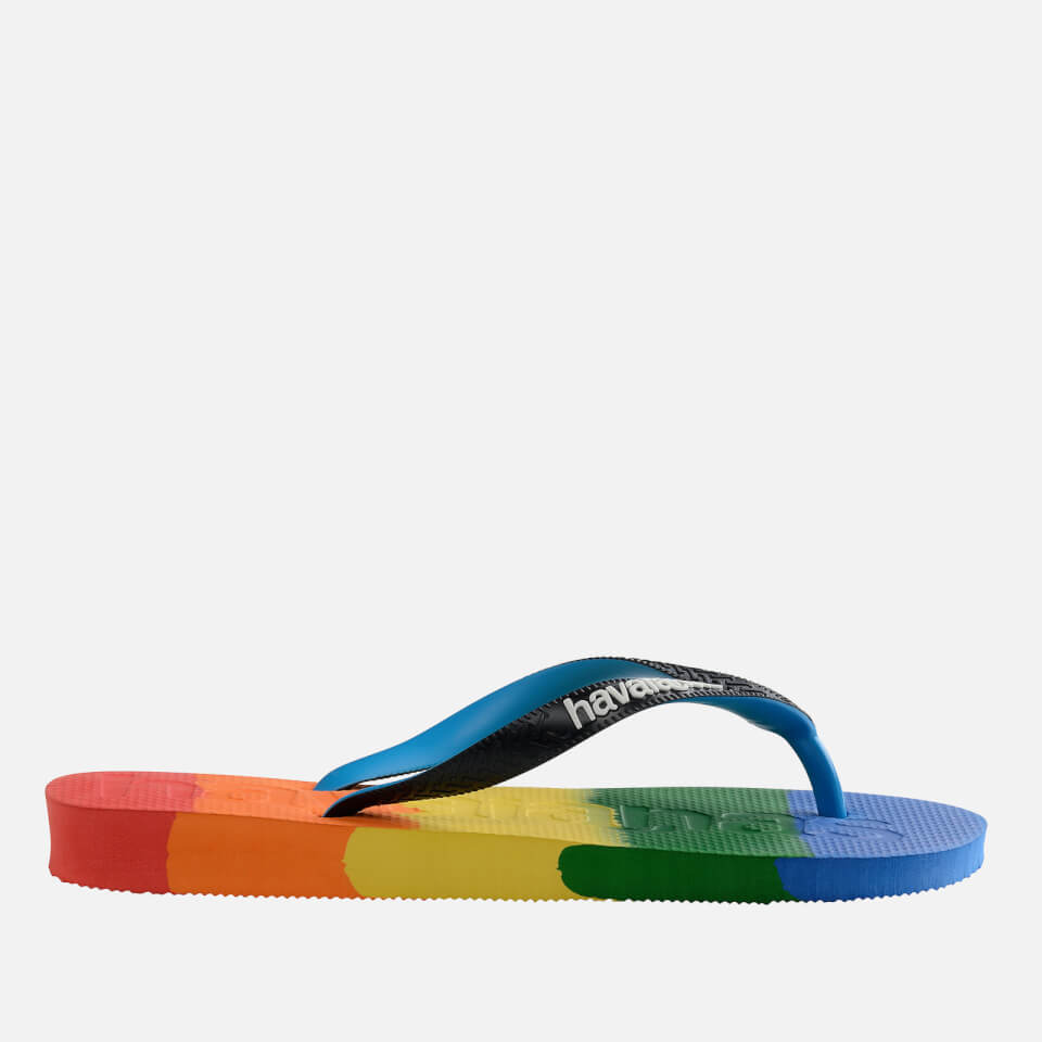Havaianas Men's Logomania Multi Colour Flip Flops - Gradient Rainbow | FREE  UK Delivery | Allsole