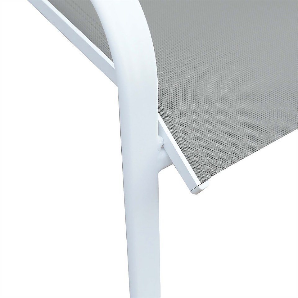 Malindi Stacking Chair Grey Homebase