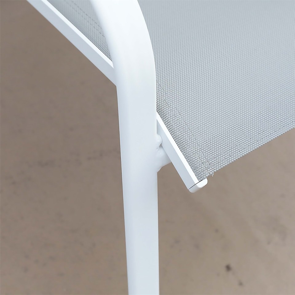 Malindi Stacking Chair Grey Homebase