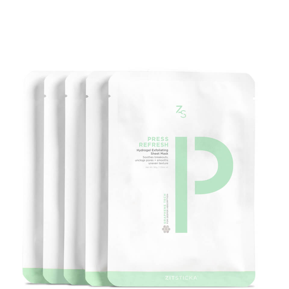 ZitSticka Press Refresh Hydrogel Exfoliating Sheet Mask