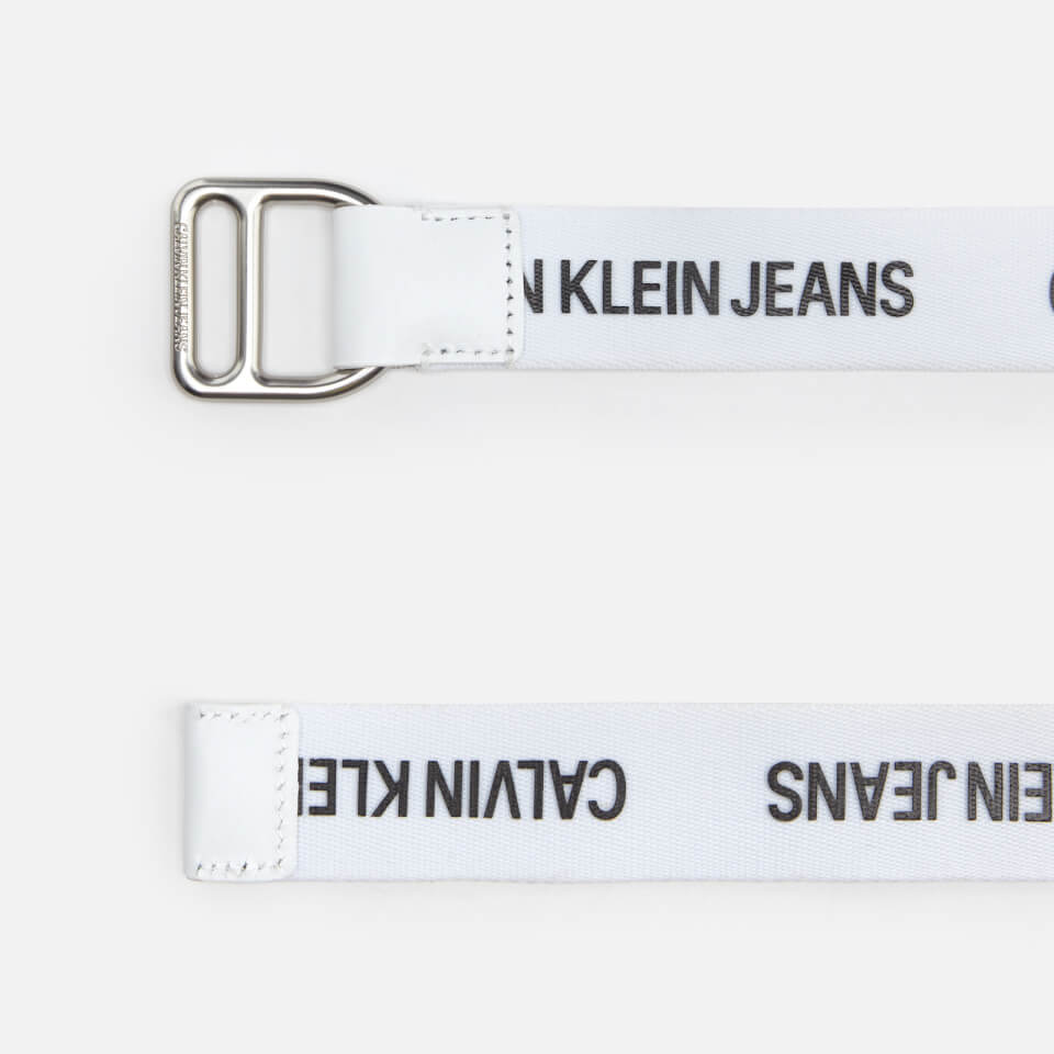Calvin Klein Jeans Women's Slider Webbing Belt 30mm - Bright White