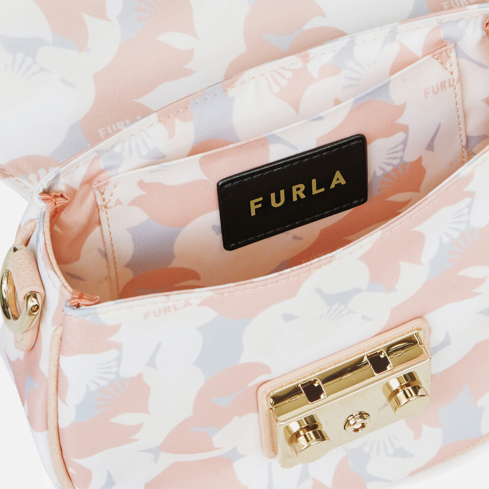 Furla Women's Metropolis Printed Mini Cross Body Bag Round - Candy Rose