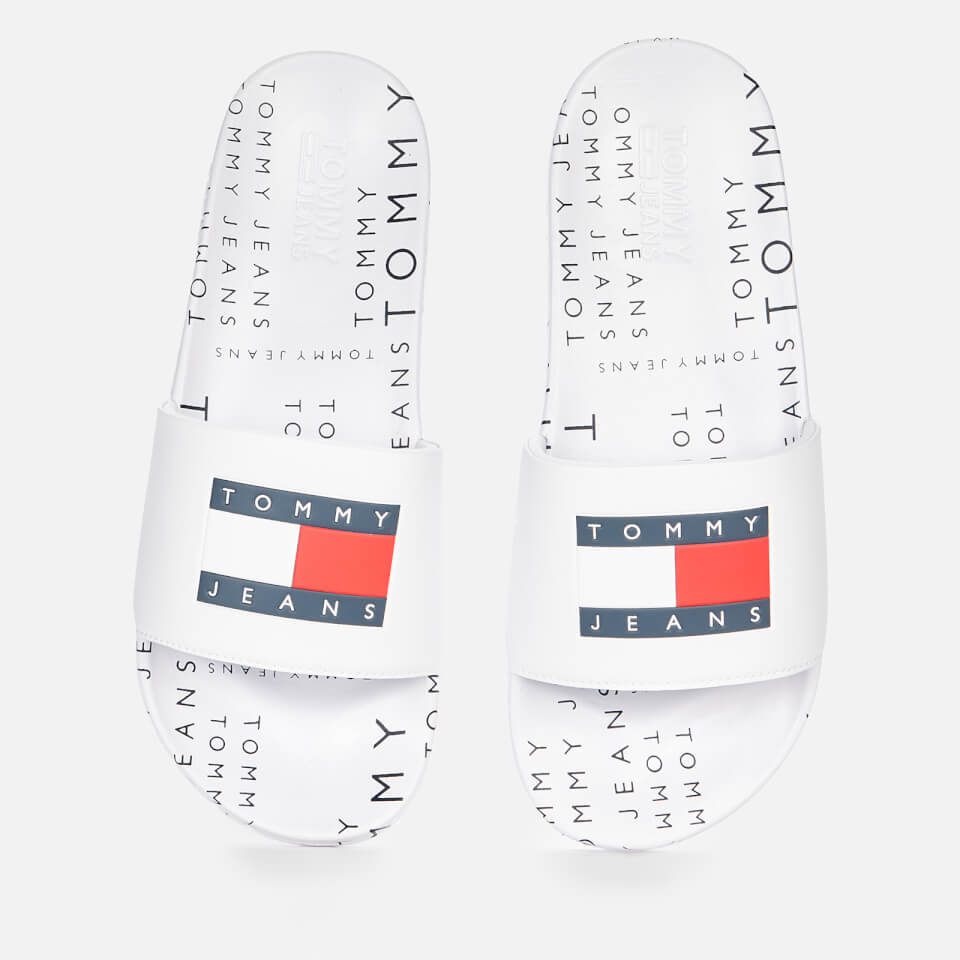 Tommy Jeans Men s Heritage Pool Slide Sandals White UK 7 Allsole