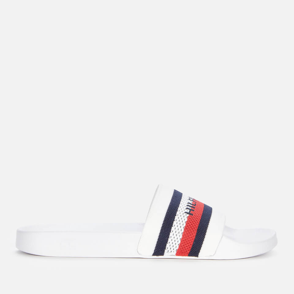 Tommy Hilfiger Men s Knitted Slide Sandals White Allsole