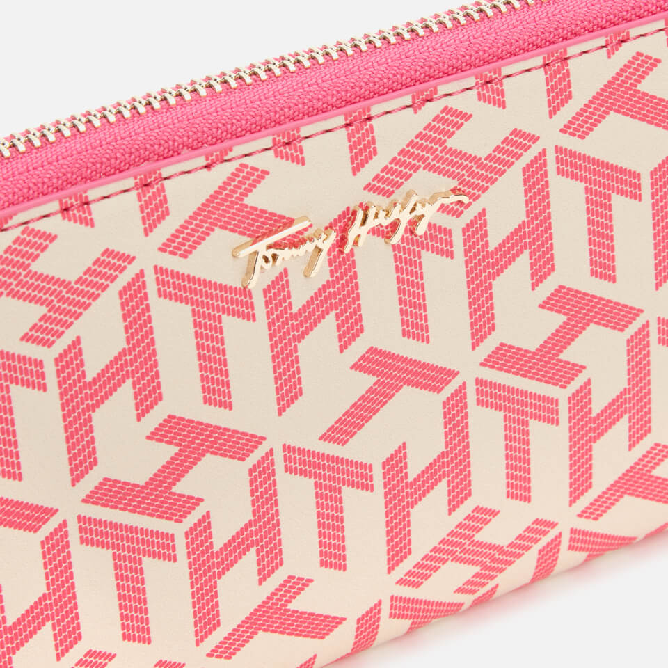 Tommy Hilfiger Women's Iconic Tommy Large Monogram Wallet - Hot Magenta