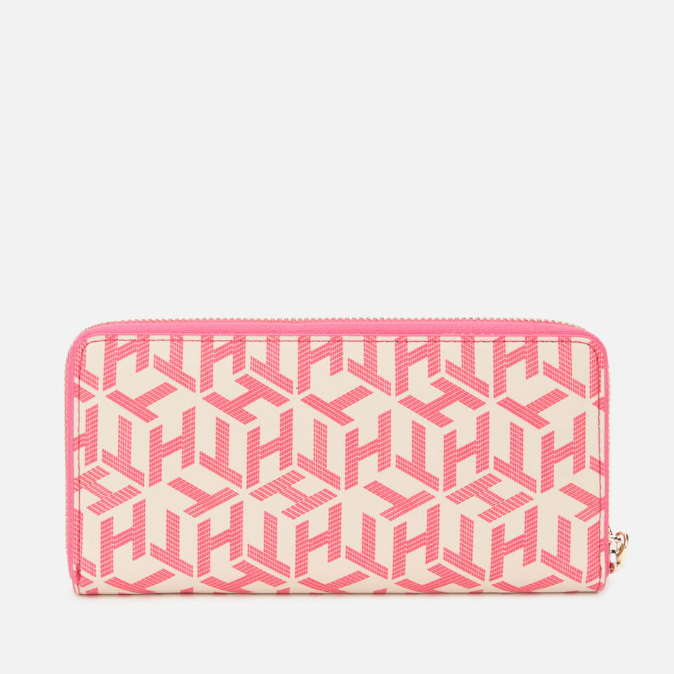 Tommy Hilfiger Women's Iconic Tommy Large Monogram Wallet - Hot Magenta