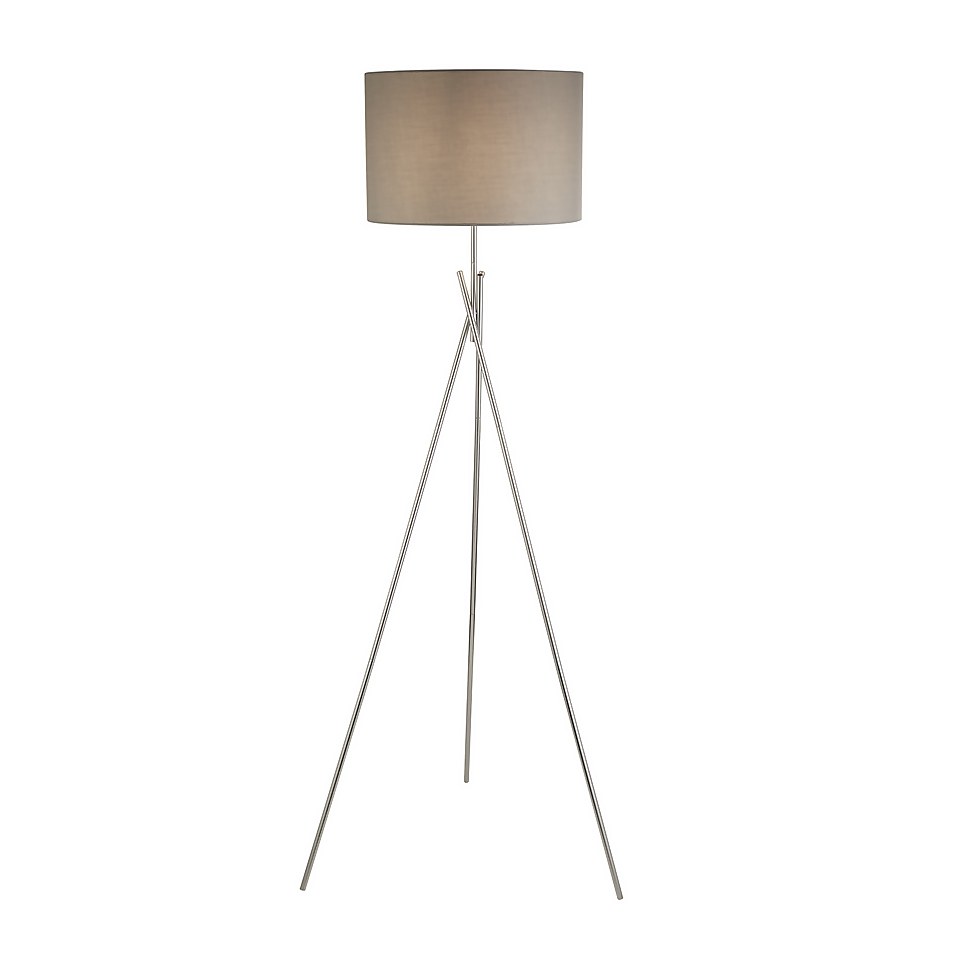Bella Tripod Floor Lamp - Grey