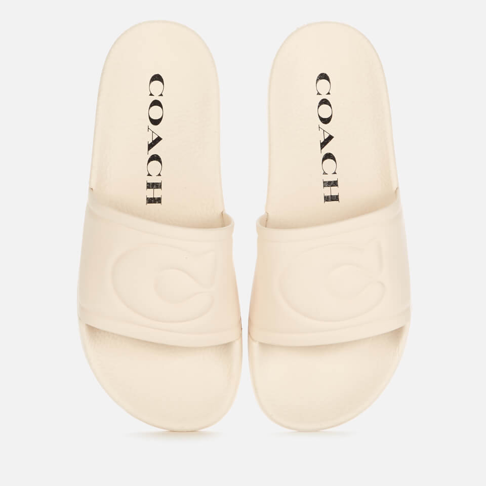 Coach Women's Ula Rubber Slide Sandals - Chalk | Worldwide Delivery |  Allsole