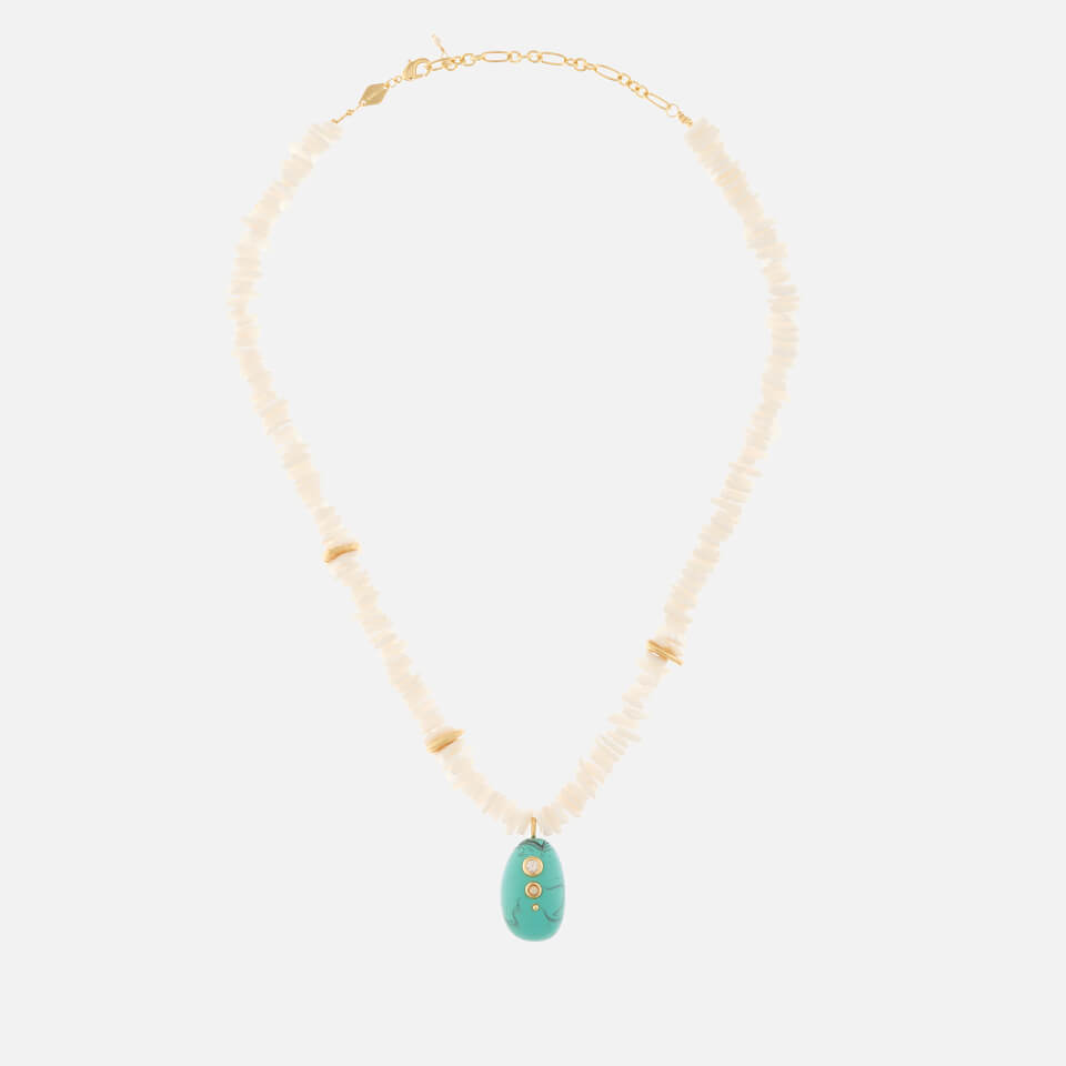 Anni Lu Women's Pebble Beach Necklace - Turquoise Foam