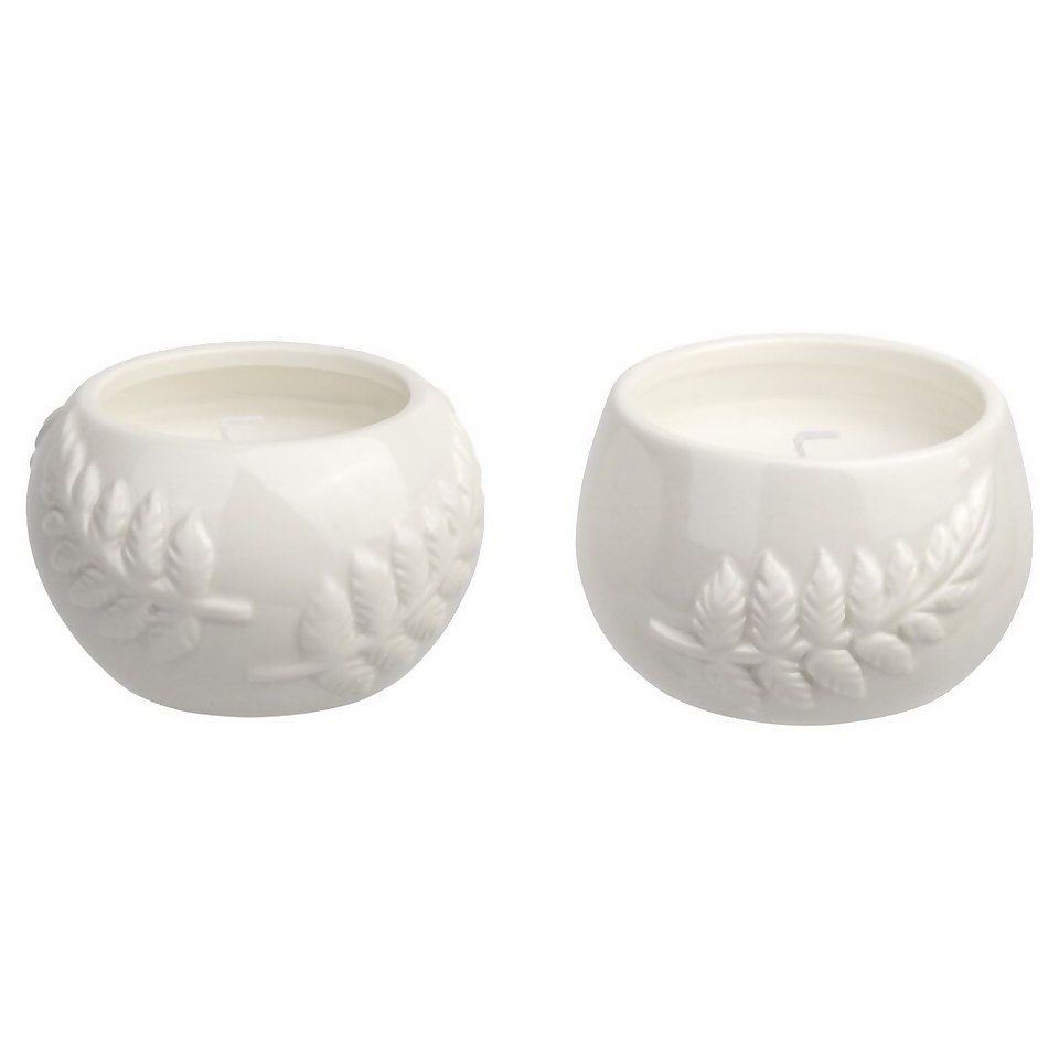 Set of 2 Ceramic Candles