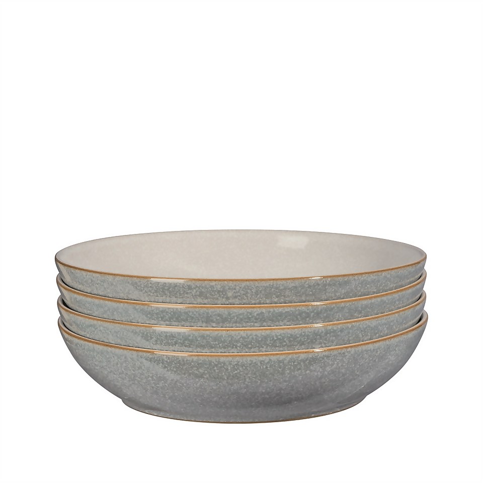 Elements Pasta Bowls - Light Grey - 4 Piece Set