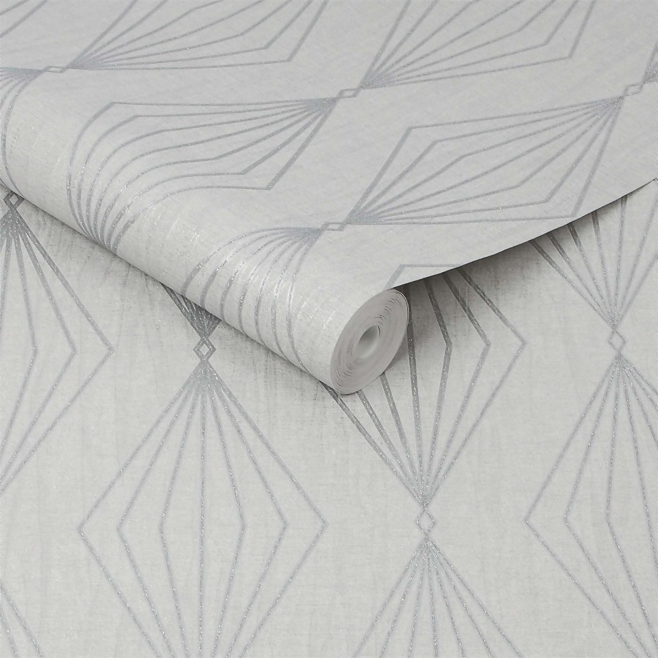 Boutique Marquise Geo Moonstone Wallpaper