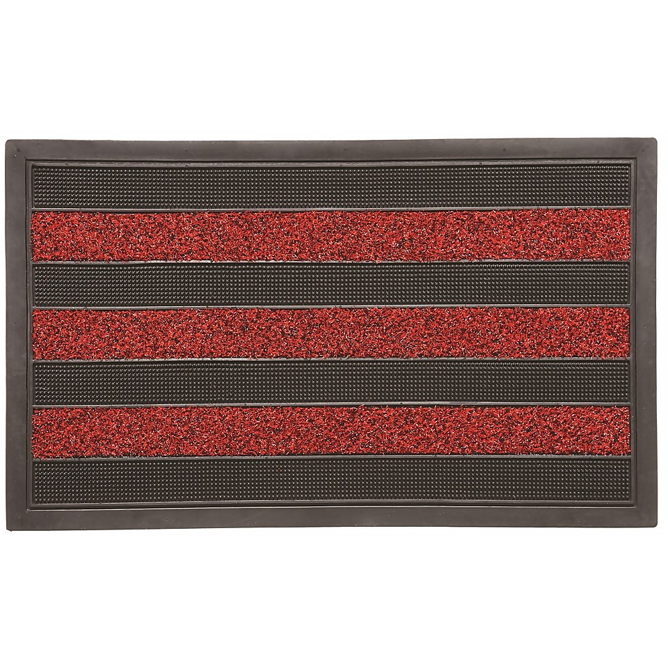 Cactus Red Scraper Doormat 45 x 75cm