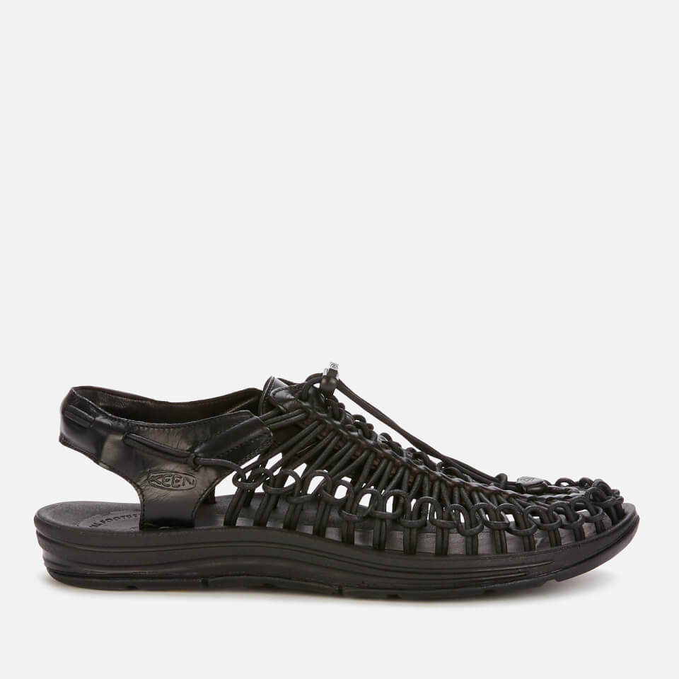 Keen Men s Uneek Premium Leather Sandals Black Allsole