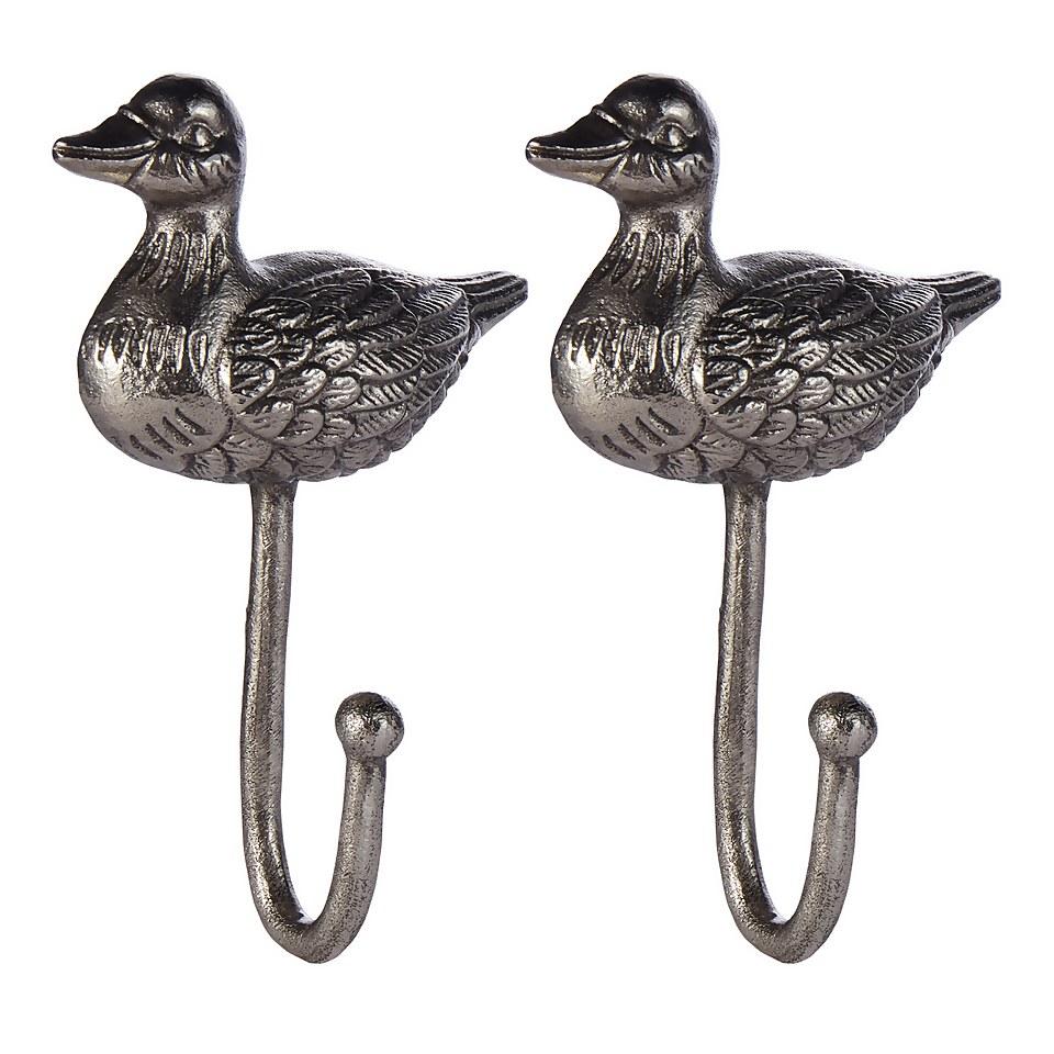 Country Living Duck Wall Hook - Set of 2