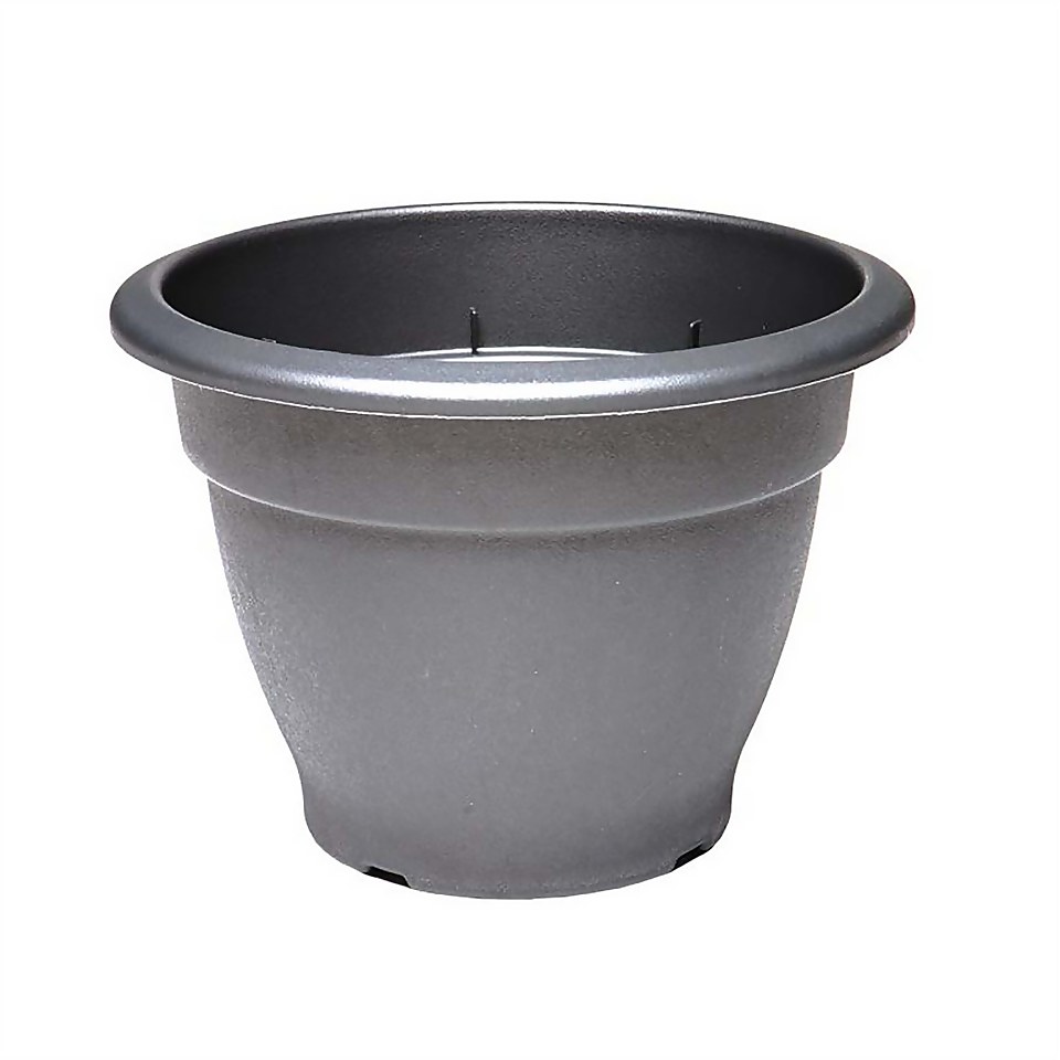 Round Bell Pot in Black - 38cm