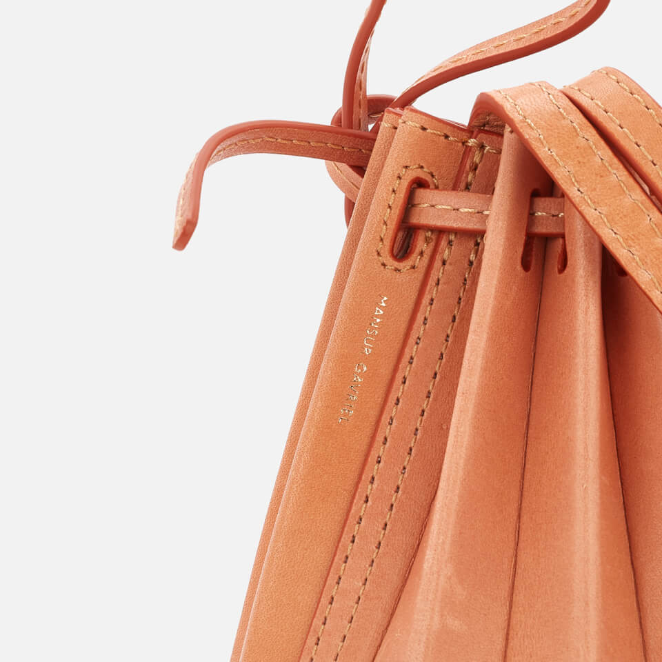 Mansur Gavriel Women s Baby Pleated Bucket Bag Cammello Rosa Coggles