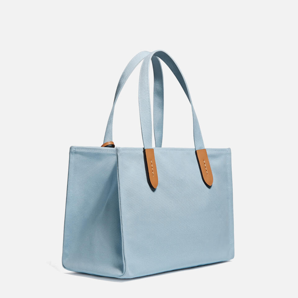 Coach blue tote best sale bag