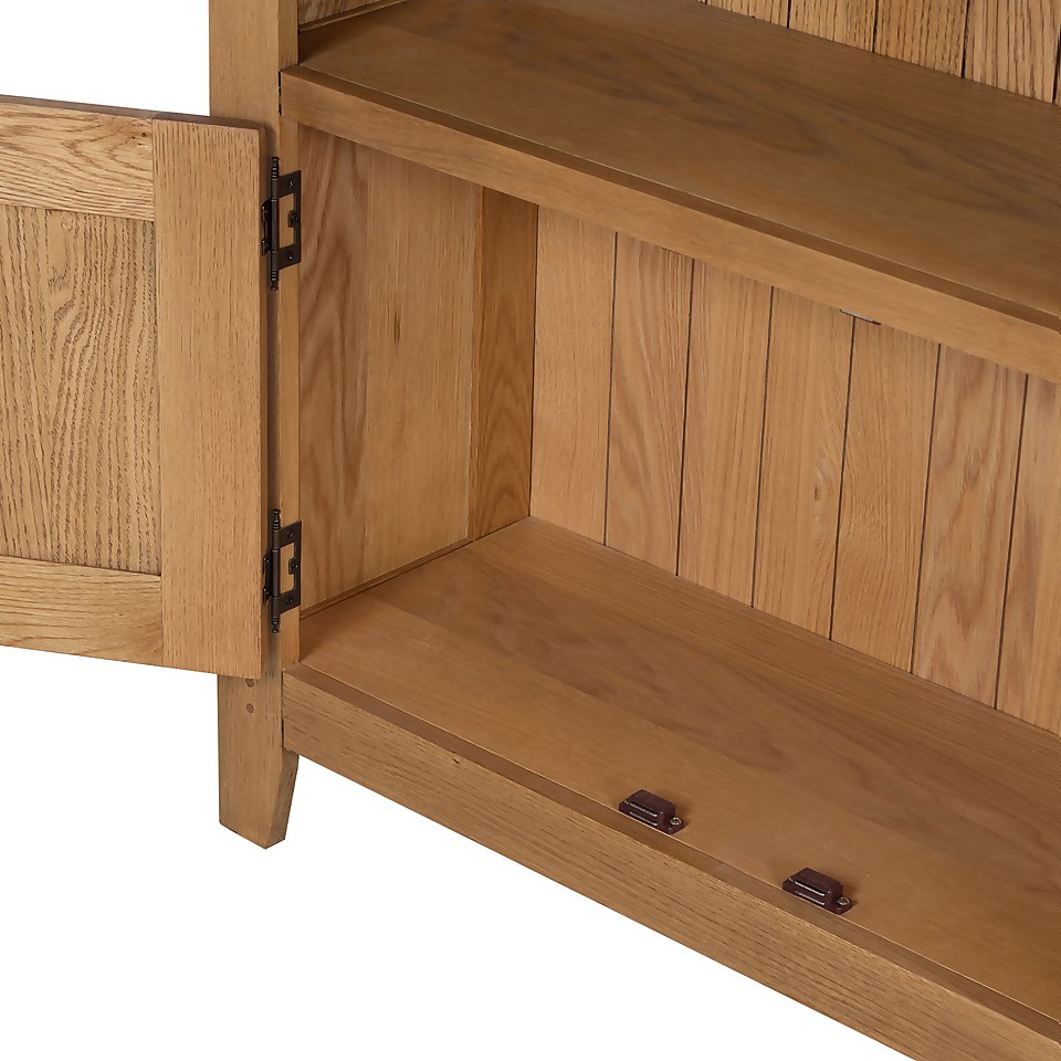 Hocombe Display Bookcase - Oak